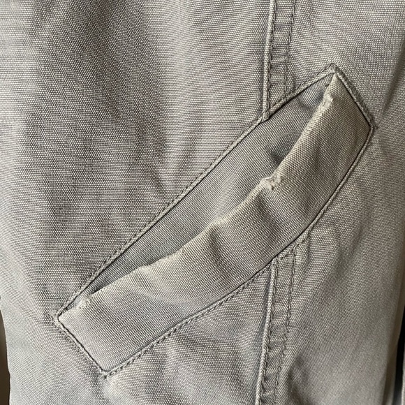 TNA Vintage Grey Bomber Jacket Teal Tie Dye Lining - Picture 7 of 11